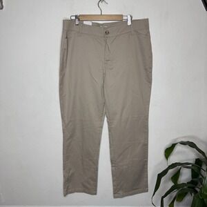 Riders By Lee Khakis‎ Straight Leg Plain Front Slimming Pants Women's 18
